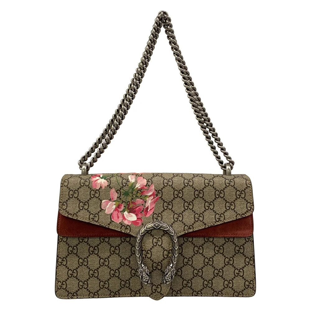 Gucci Dionysus Beige Dark Brown Red Pvc #347034G10B